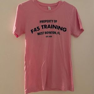 F45 Womens Short Sleeve Crew Neck T-Shirt Size XS Pink